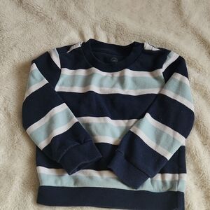 Toddler Striped Crewneck Sweater - Navy, Light Blue & White